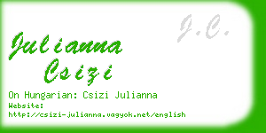 julianna csizi business card